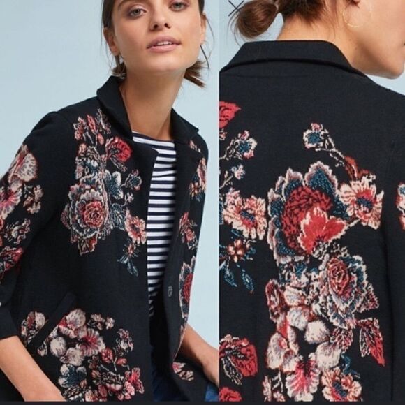 Moulinette Soeurs jacquard knit blazer - Picture 2 of 7